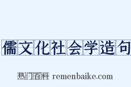 儒文化社会学造句是什么意思的图片